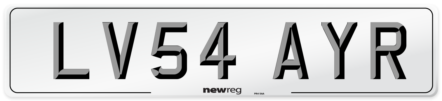 LV54 AYR Number Plate from New Reg